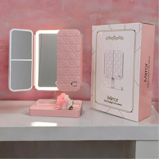 Makeup Mirror Pro: With Magnifying Mirrors & 3 Color LED Modes